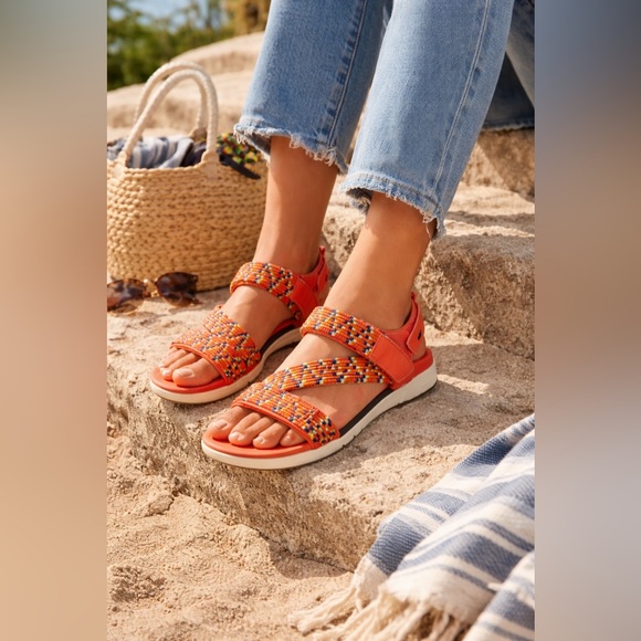 Ryka Shoes - Ryka Rowana Sport Sandals Living Coral Elastic Strap Comfort Size 9.5
